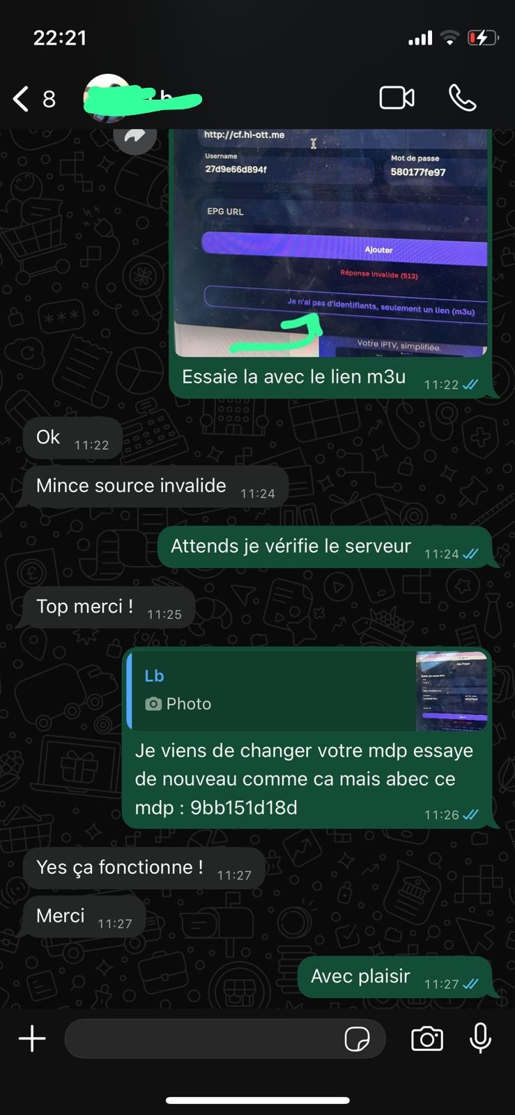 Client satisfait IPTV Belgique – installation rapide sur Smart TV.